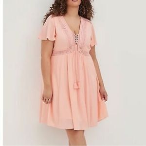 NWT Torrid Flutter Sleeve Dress